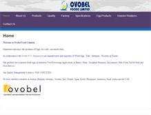 Tablet Screenshot of ovobelfoods.com